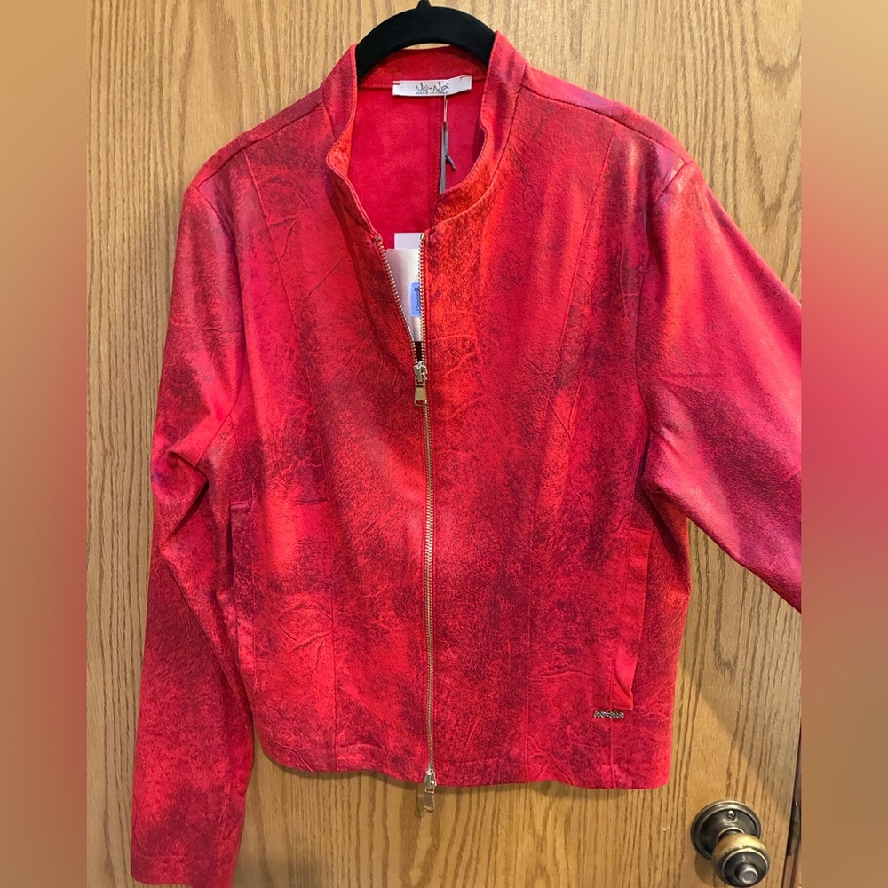 Italian Jacket in Faux Leather by No-Na in Red
